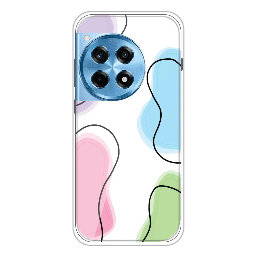 Mix Color - Clear Printed Silicone Case For OnePlus 12R