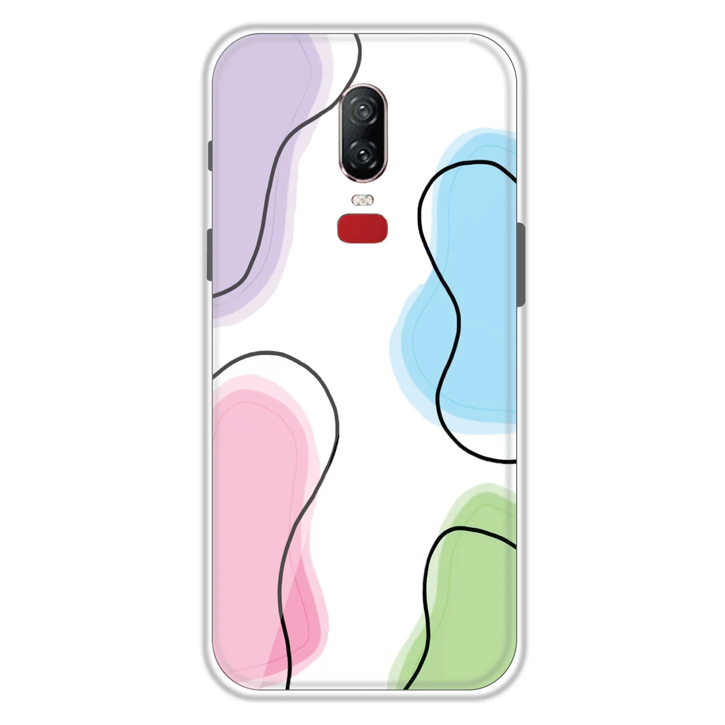 Mix Color - Clear Printed Silicone Case For OnePlus 6