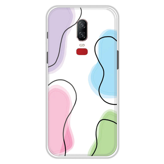 Mix Color - Clear Printed Silicone Case For OnePlus 6