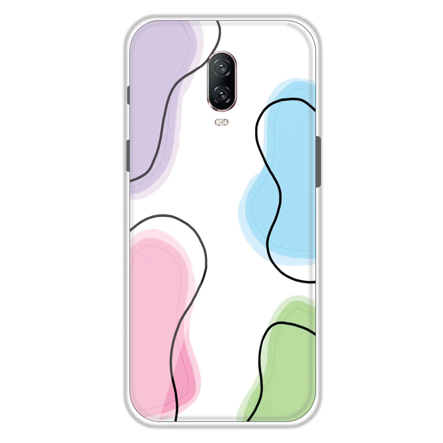 Mix Color - Clear Printed Silicone Case For OnePlus 6T