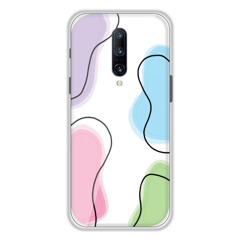 Mix Color - Clear Printed Silicone Case For OnePlus 7 Pro