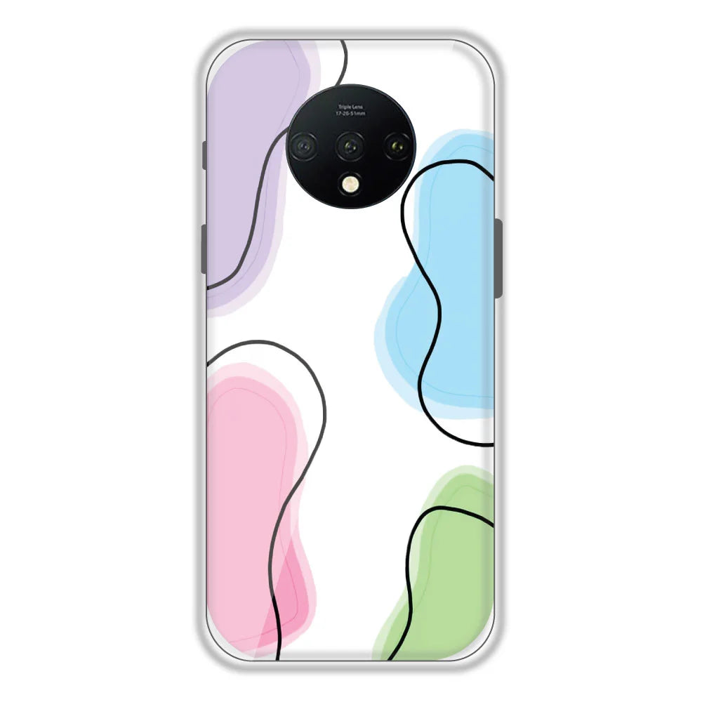 Mix Color - Clear Printed Silicone Case For OnePlus 7T