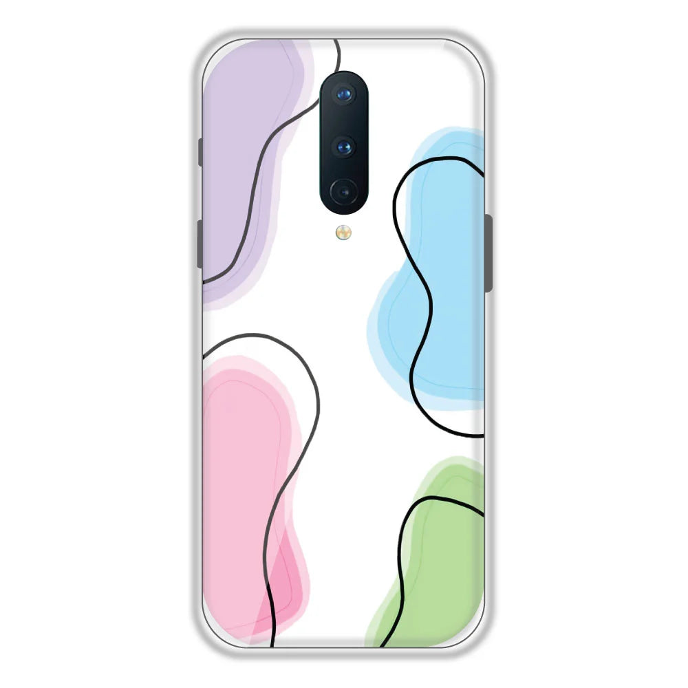 Mix Color - Clear Printed Silicone Case For OnePlus 8