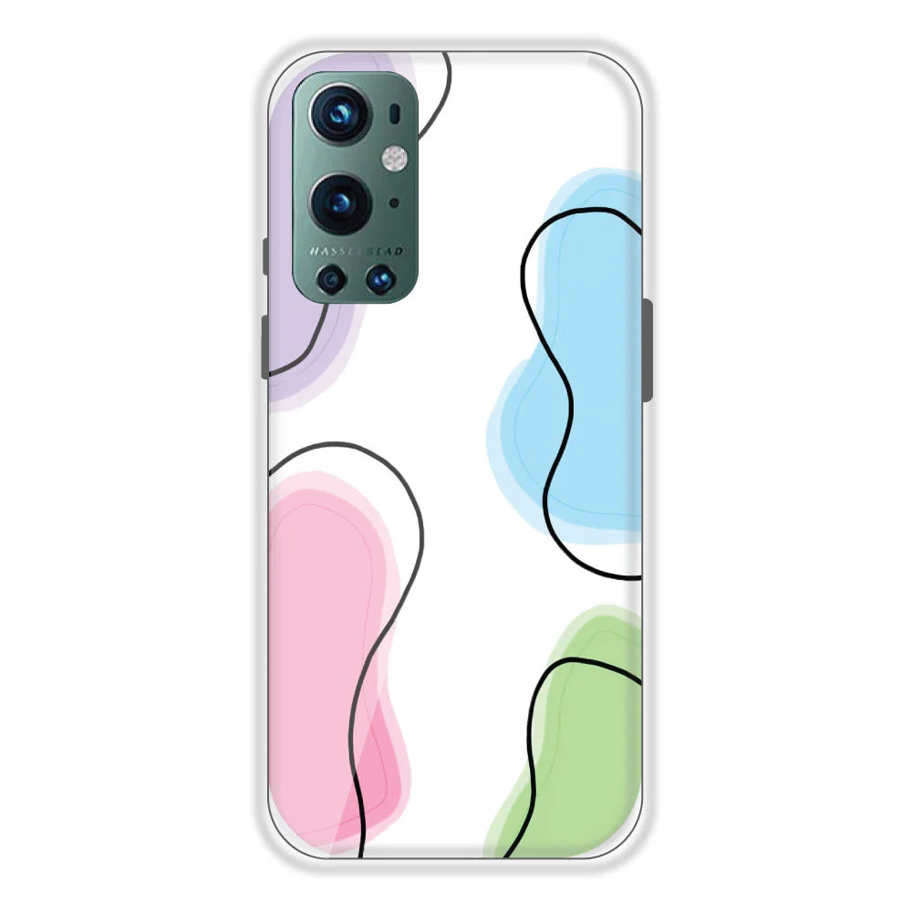Mix Color - Clear Printed Silicone Case For OnePlus 9 Pro