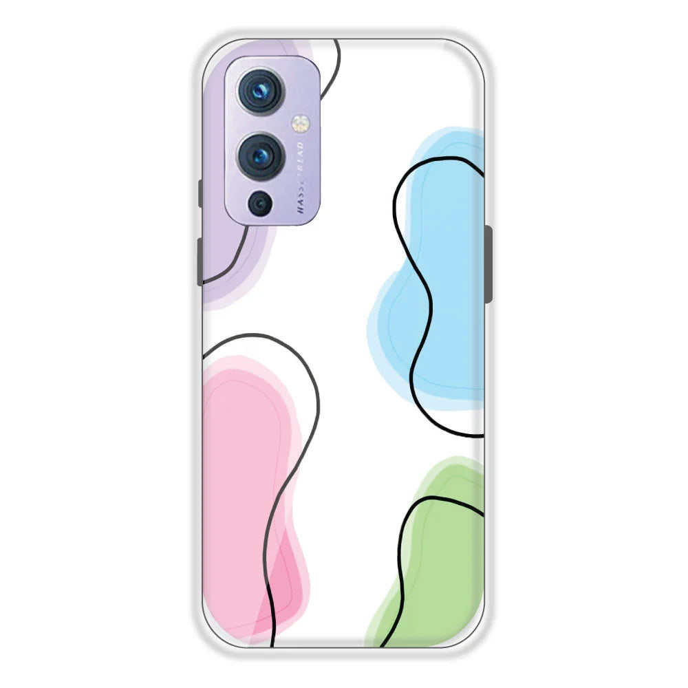 Mix Color - Clear Printed Silicone Case For OnePlus 9