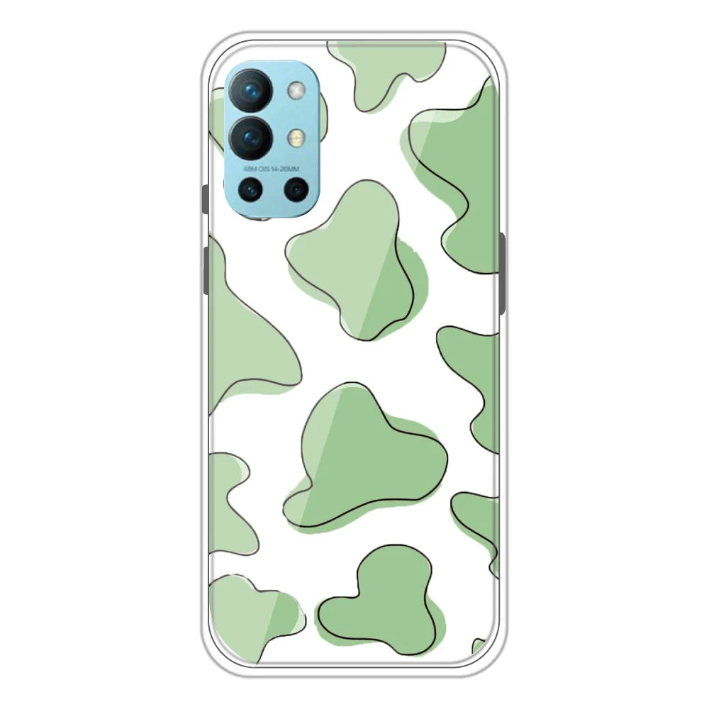 Green Patch - Clear Printed Silicone Case For OnePlus 9R