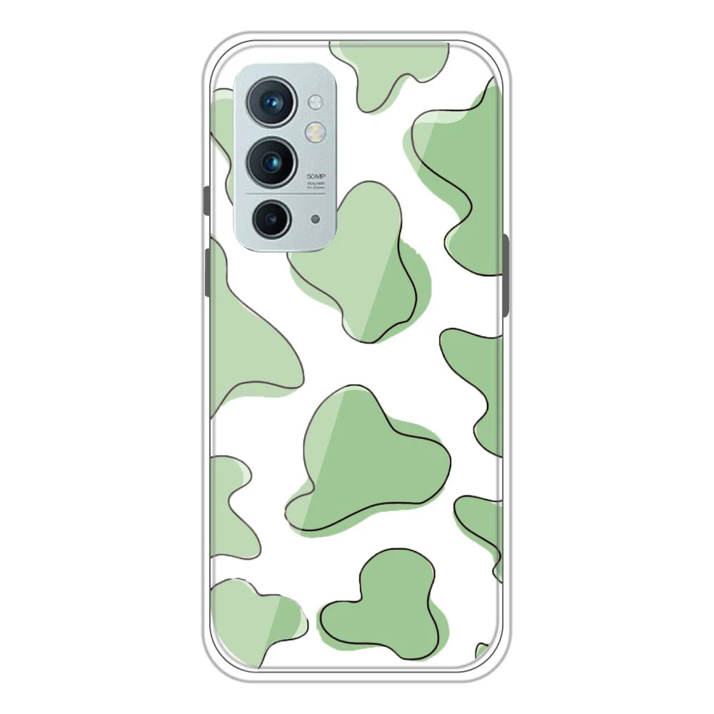 Green Patch - Clear Printed Silicone Case For OnePlus 9RT