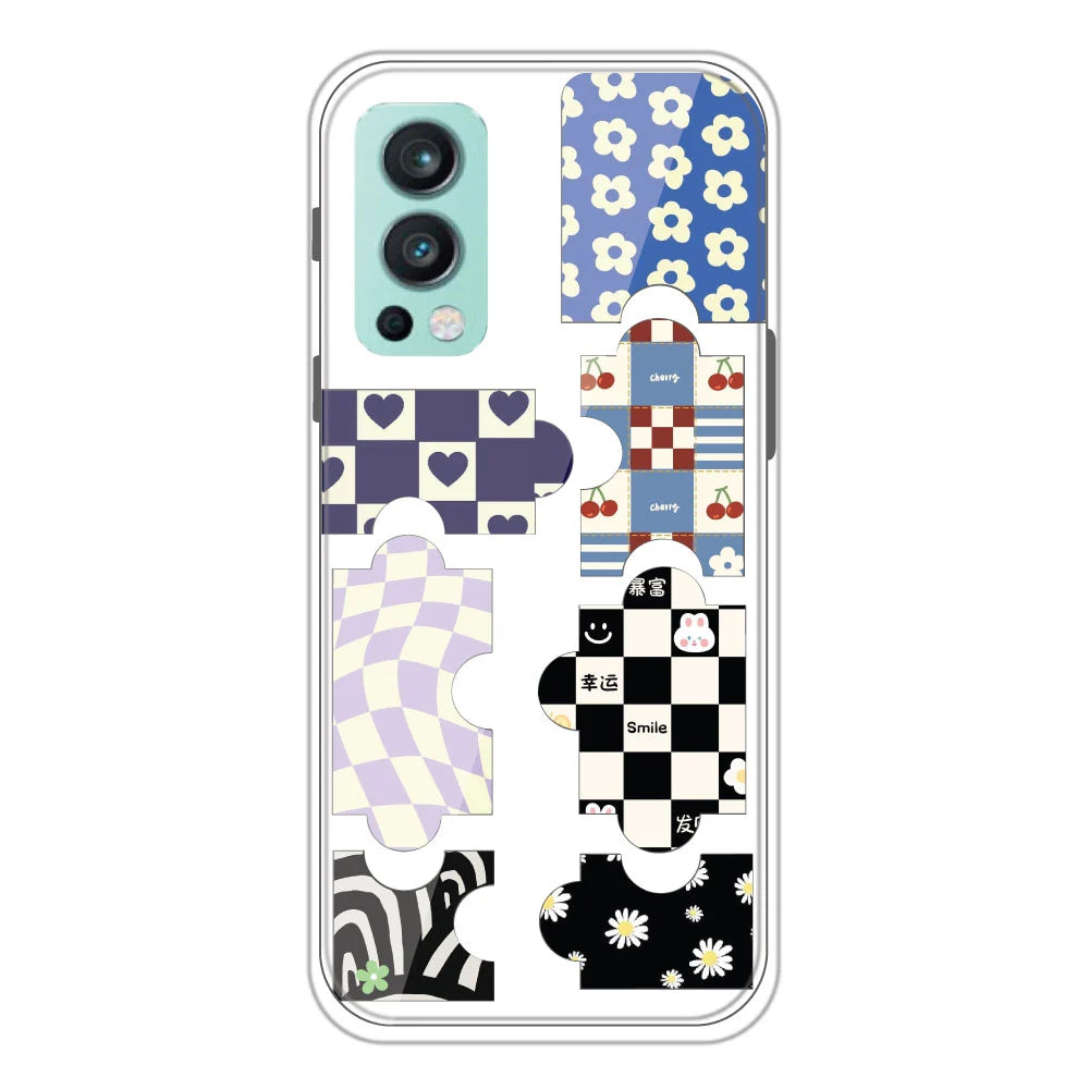 Puzzles - Clear Printed Silicone Case For OnePlus Nord 2 5G