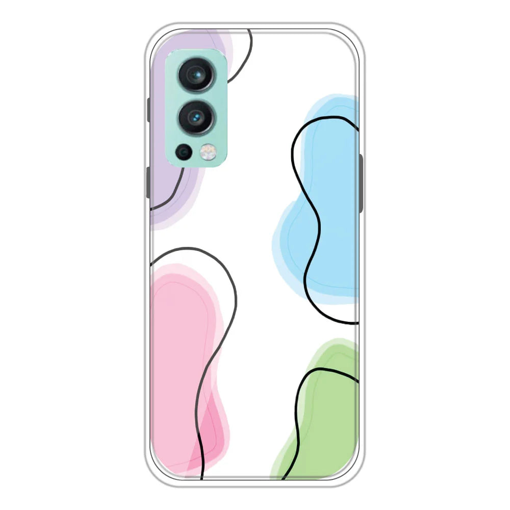 Mix Color - Clear Printed Silicone Case For OnePlus Nord 2 5G