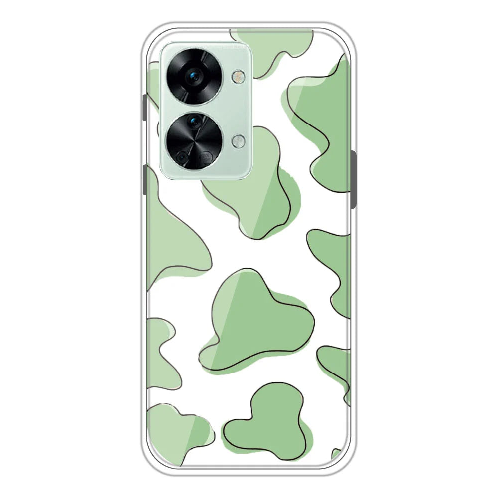 Green Patch - Clear Printed Silicone Case For OnePlus Nord 2T