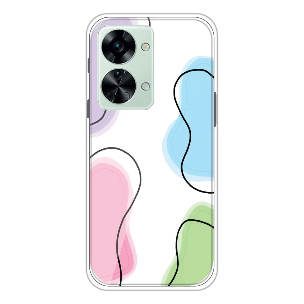 Mix Color - Clear Printed Silicone Case For OnePlus Nord 2T