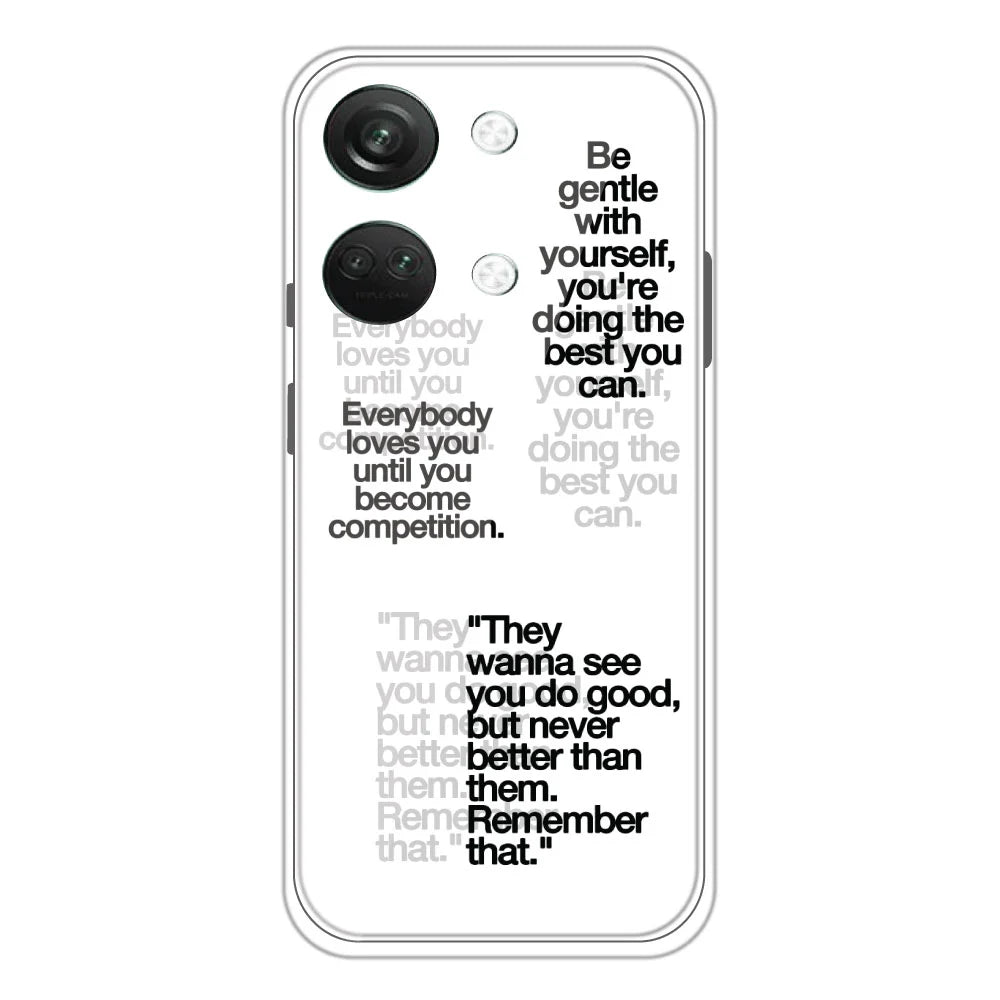 Motivational Quotes - Clear Printed Silicone Case For OnePlus Nord 3 5G