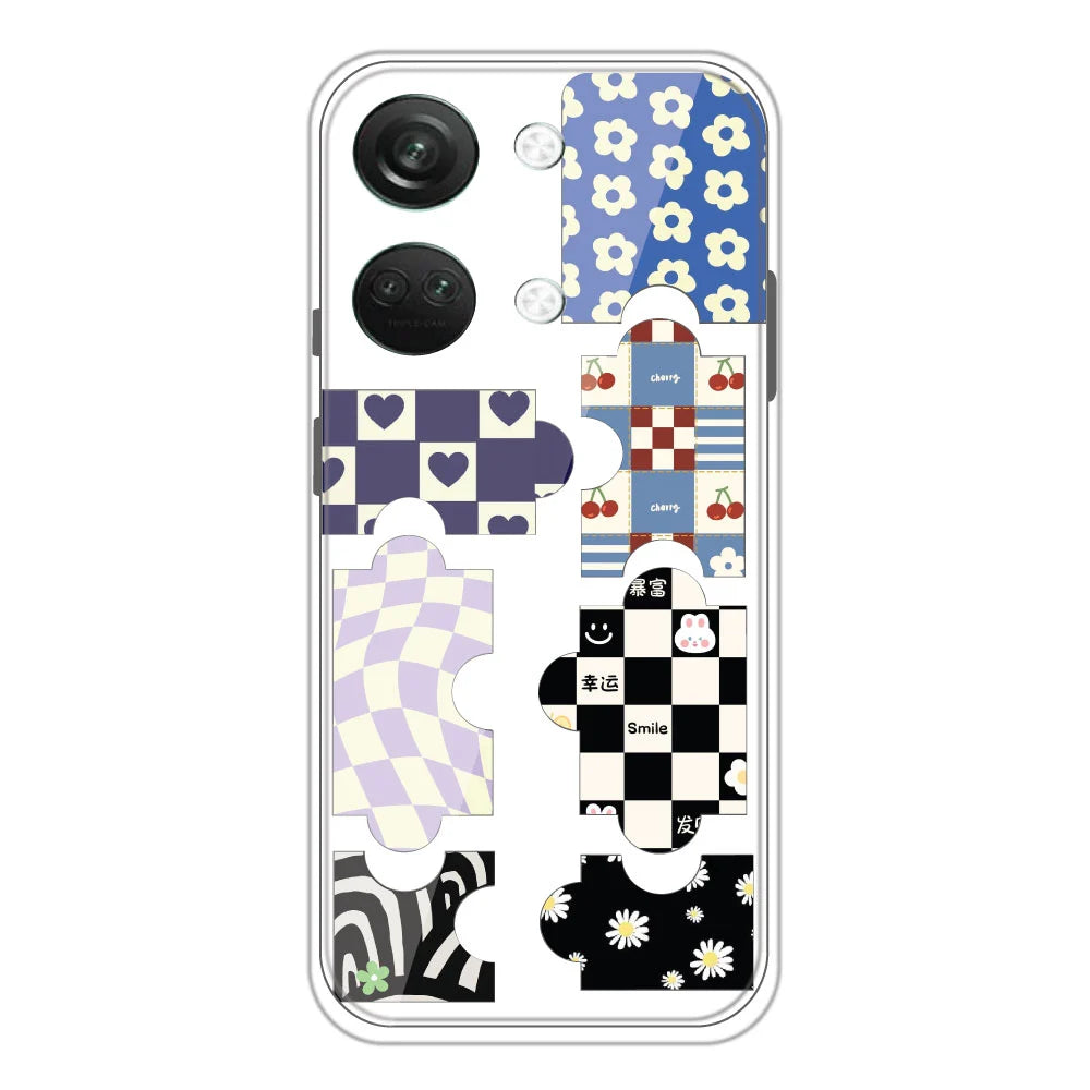 Puzzles - Clear Printed Silicone Case For OnePlus Nord 3 5G