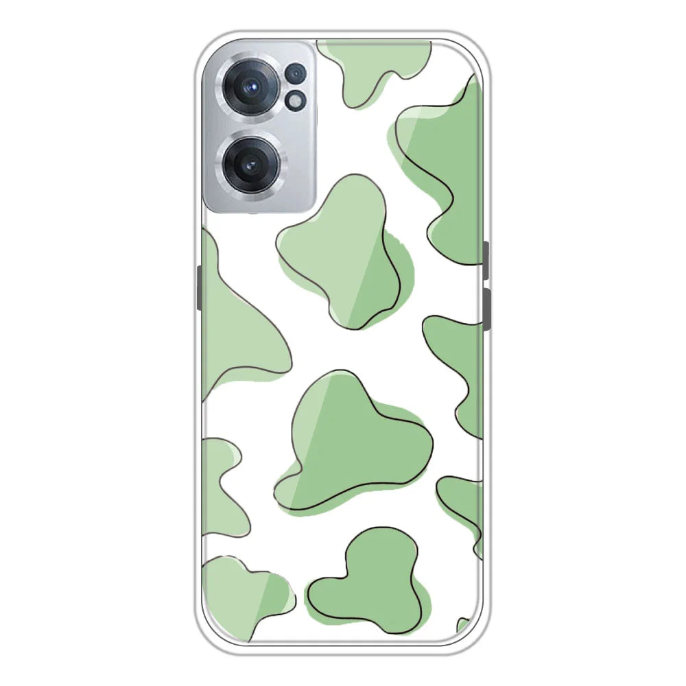 Green Patch - Clear Printed Silicone Case For OnePlus Nord CE 2