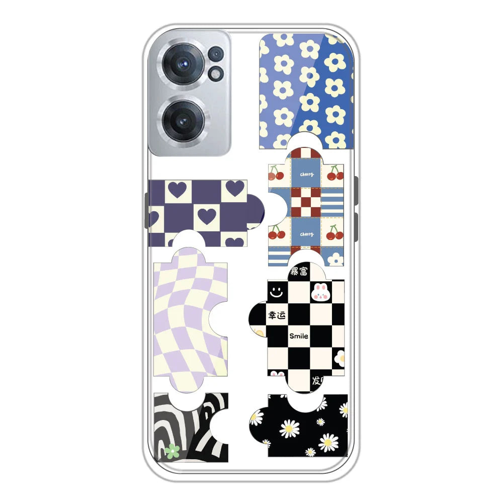 Puzzles - Clear Printed Silicone Case For OnePlus Nord CE 2