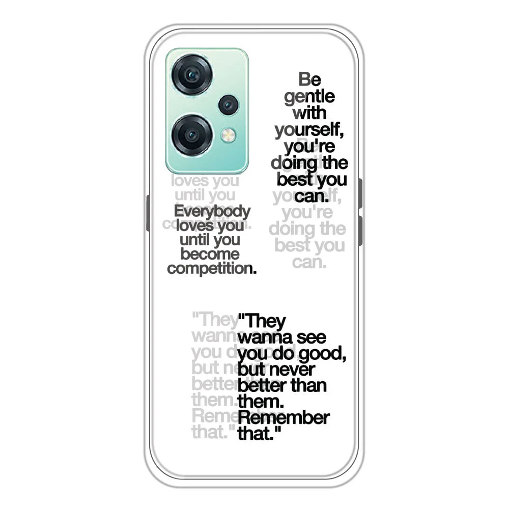 Motivational Quotes - Clear Printed Silicone Case For OnePlus Nord CE 2 Lite