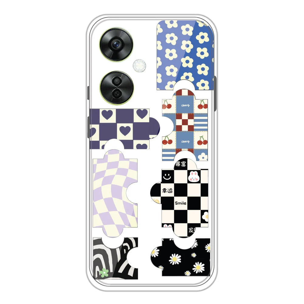 Puzzles - Clear Printed Silicone Case For OnePlus Nord CE 3 Lite