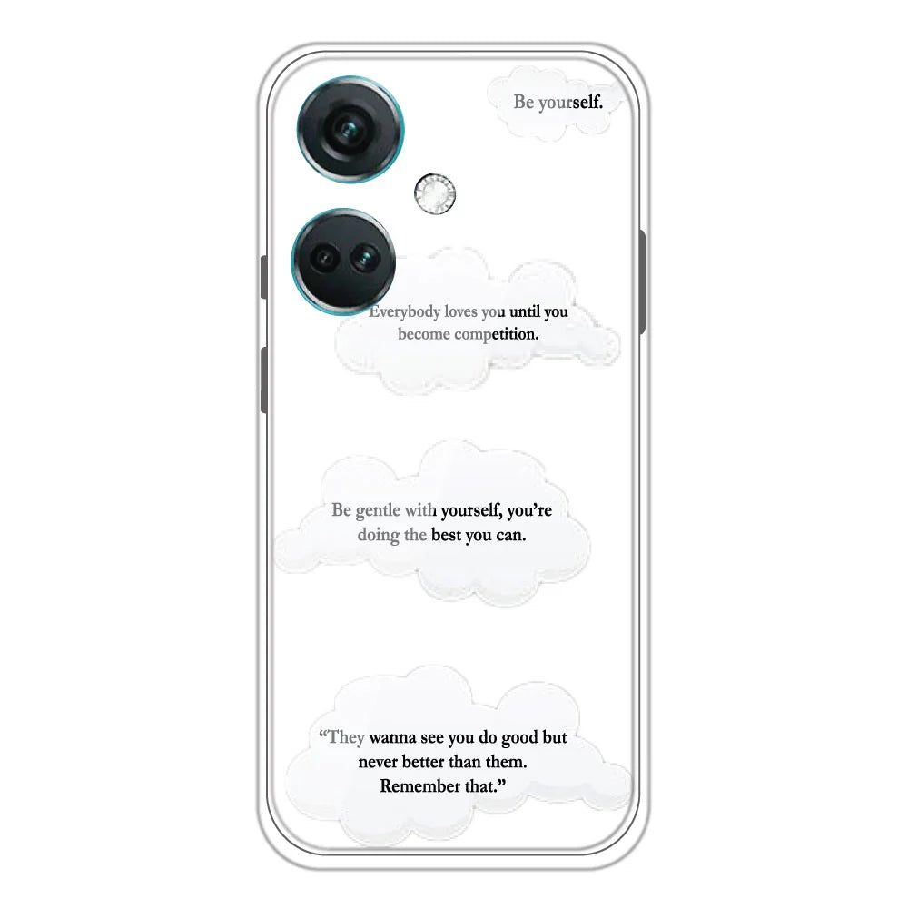 Clouds Quotes - Clear Printed Silicone Case For OnePlus Nord CE 3 5G