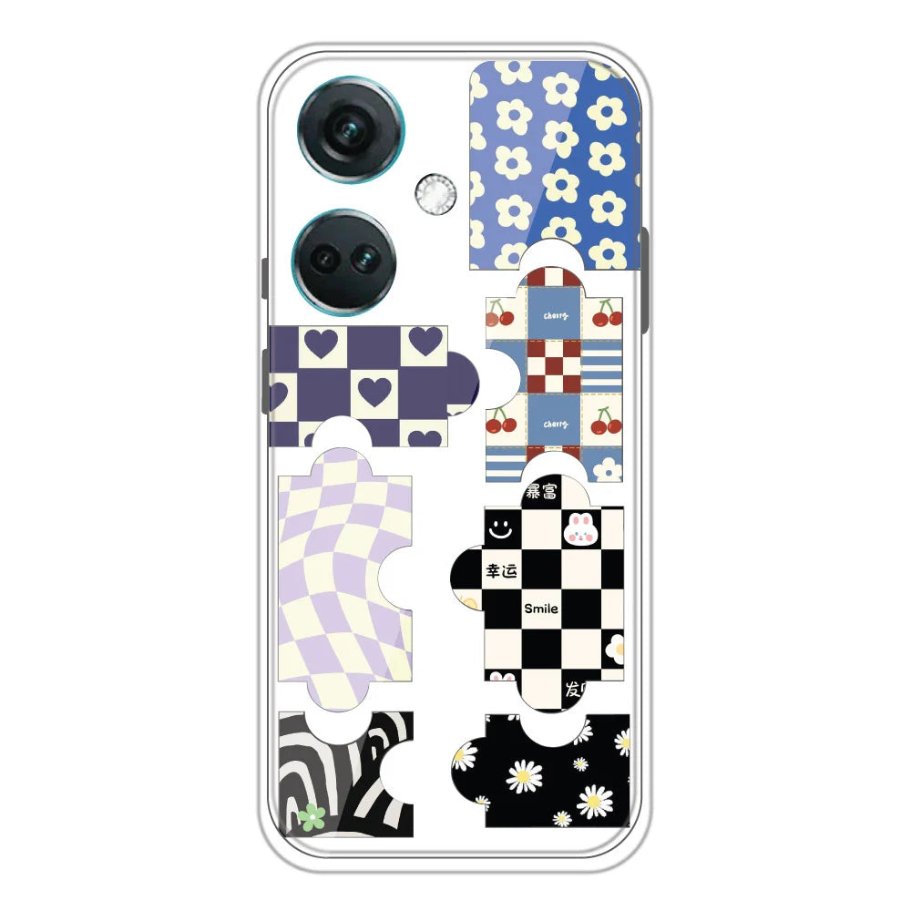 Puzzles - Clear Printed Silicone Case For OnePlus Nord CE 3 5G