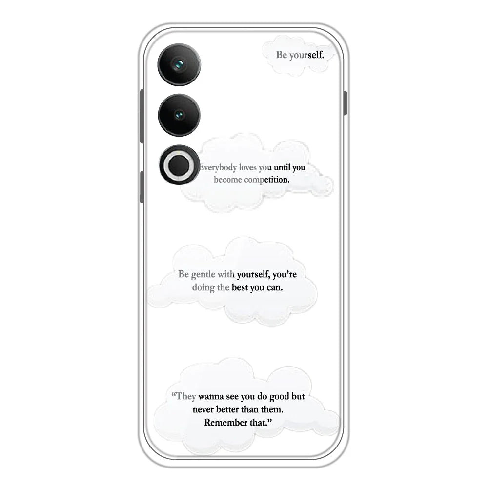 Clouds Quotes - Clear Printed Silicone Case For OnePlus Nord CE 4