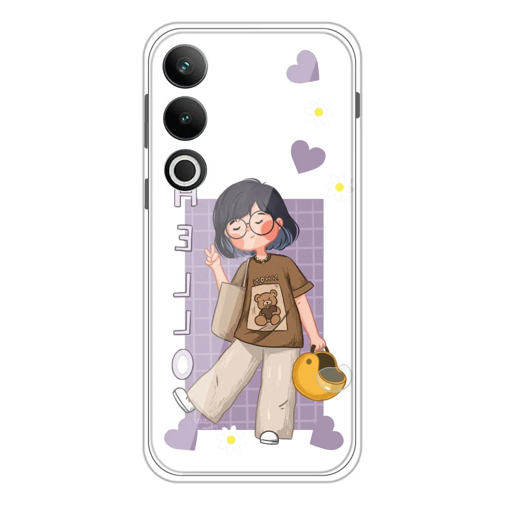 Hello - Clear Printed Silicone Case For OnePlus Nord CE 4
