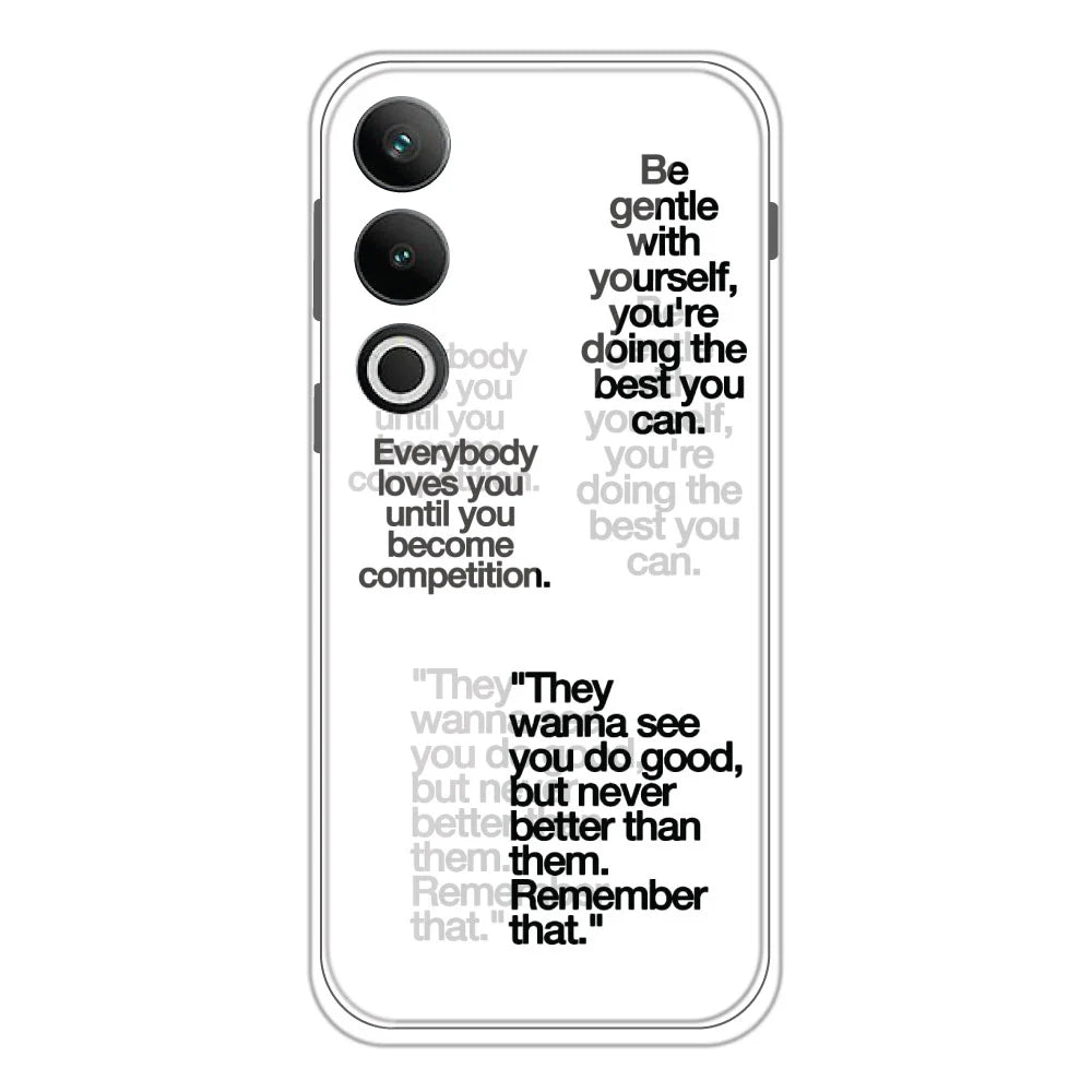 Motivational Quotes - Clear Printed Silicone Case For OnePlus Nord CE 4