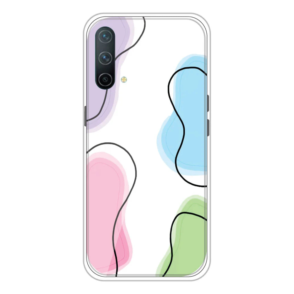 Mix Color - Clear Printed Silicone Case For OnePlus Nord CE 5G