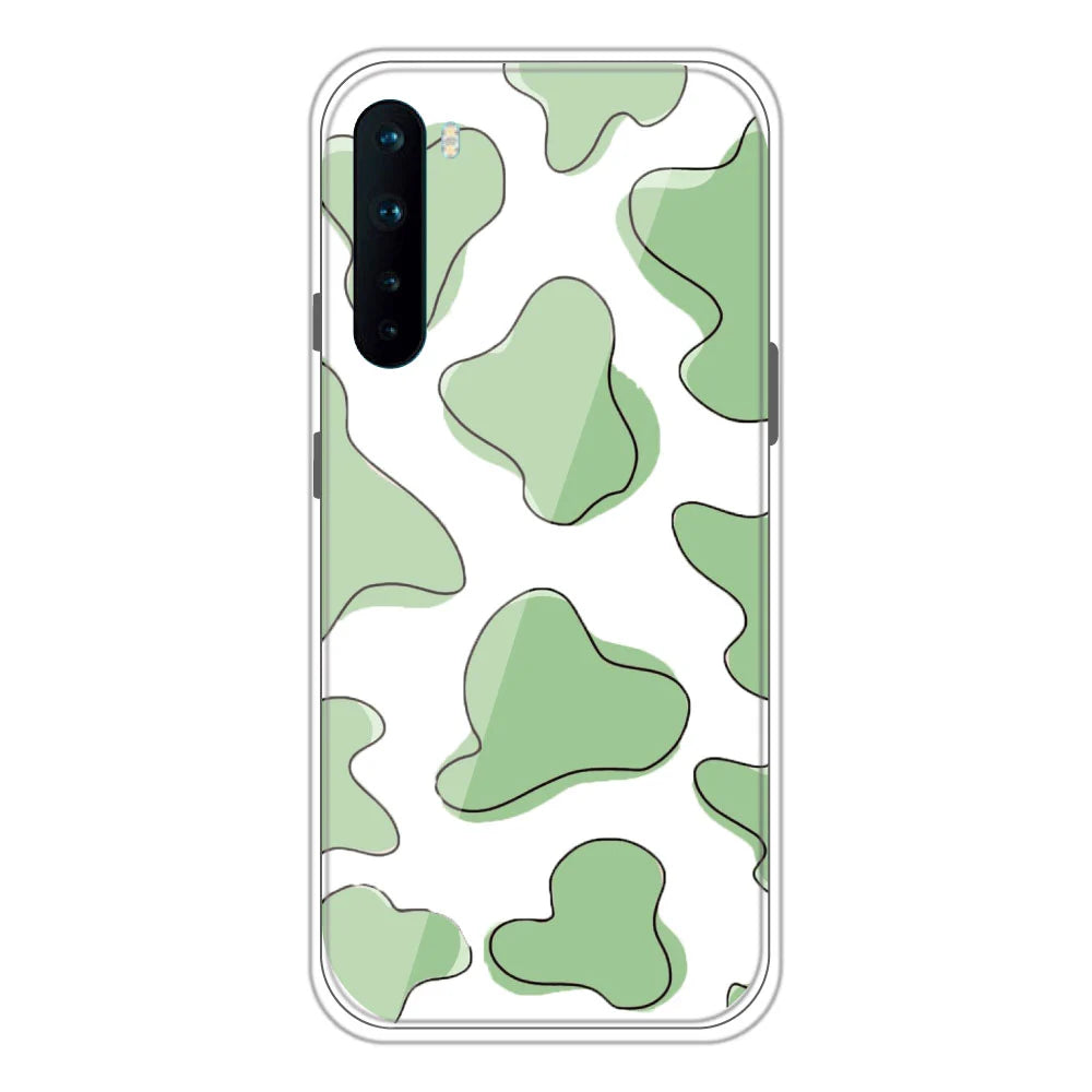 Green Patch - Clear Printed Silicone Case For OnePlus Nord