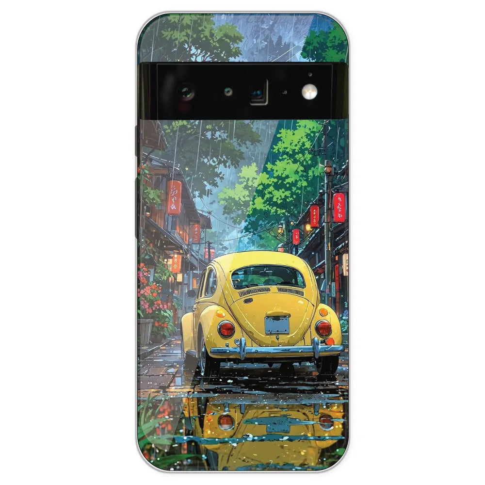 Yellow Bettle - Printed Silicone Case For Google Pixel 6 Pro