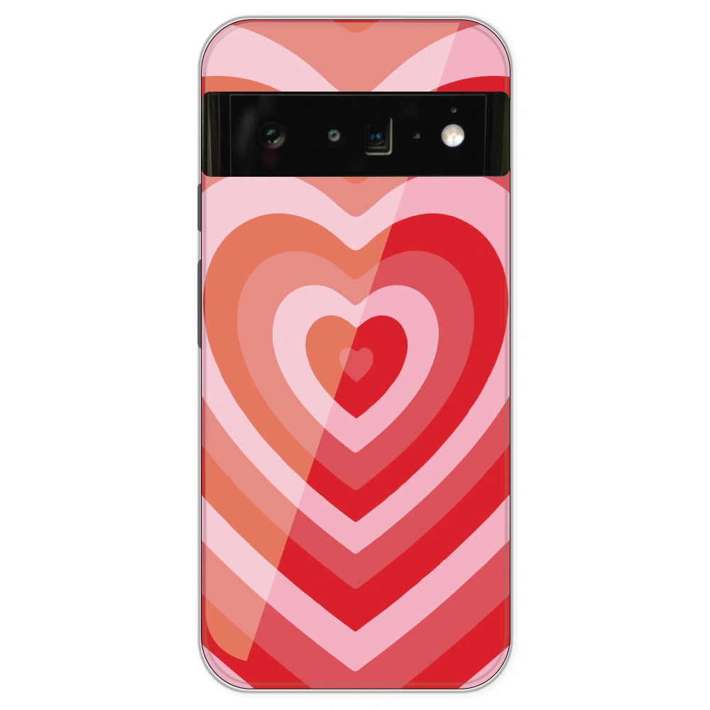 Red Hearts - Printed Silicone Case For Google Pixel 6 Pro