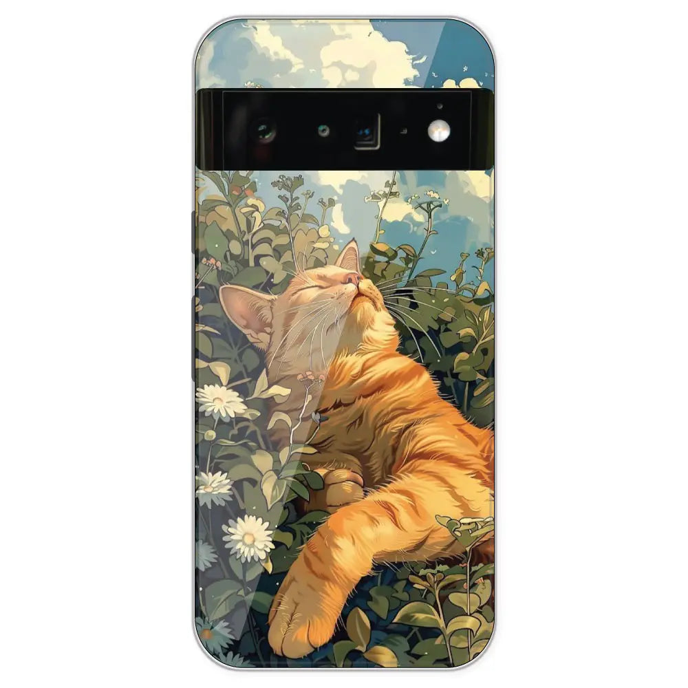 Garfield Sleeping - Printed Silicone Case For Google Pixel 6 Pro