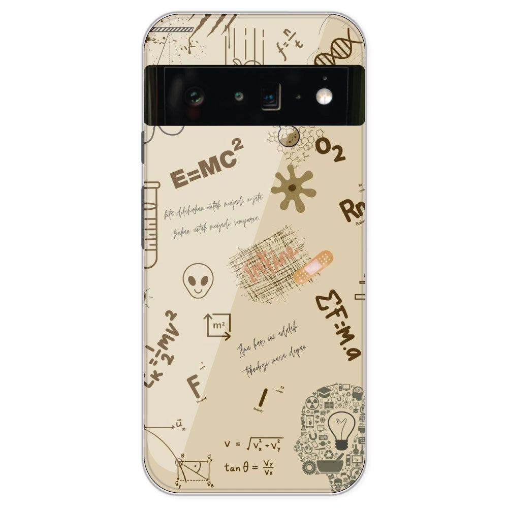 Physics Collage - Printed Silicone Case For Google Pixel 6 Pro