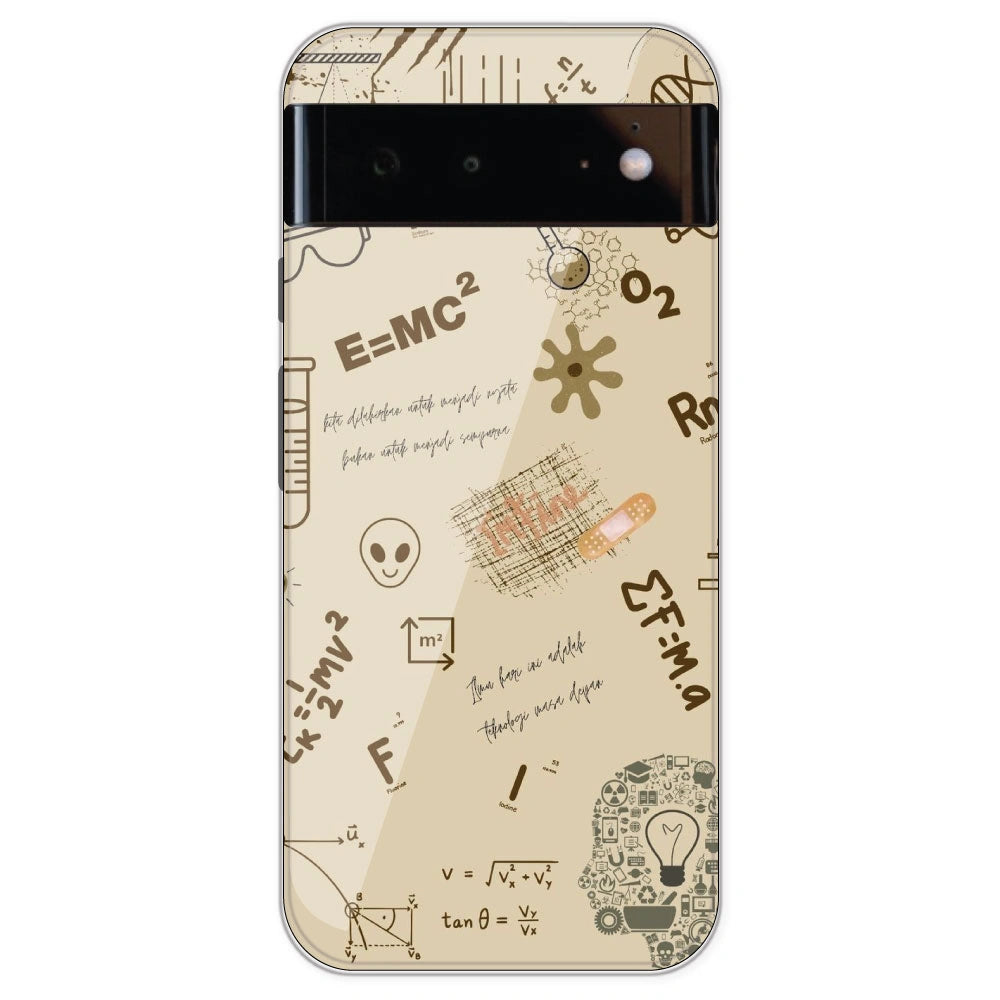 Physics Collage - Printed Silicone Case For Google Pixel 6