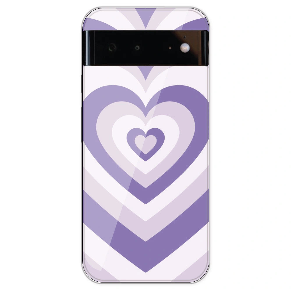 Dark Purple Hearts - Printed Silicone Case For Google Pixel 6