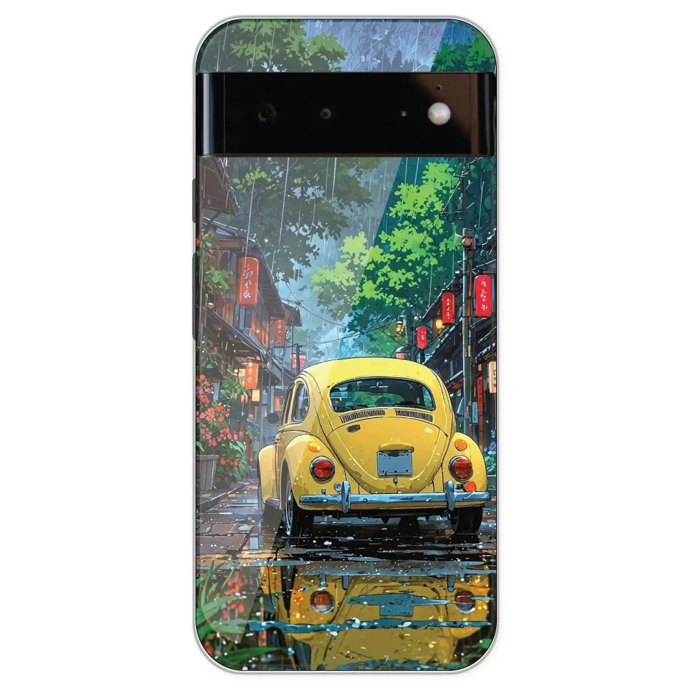 Yellow Bettle - Printed Silicone Case For Google Pixel 6