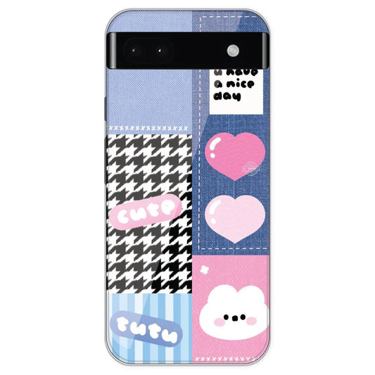 Cute Pink Bear Collage - Printed Silicone Case For Google Pixel 6A