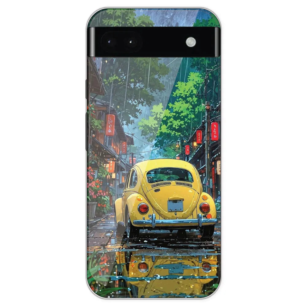 Yellow Bettle - Printed Silicone Case For Google Pixel 6A