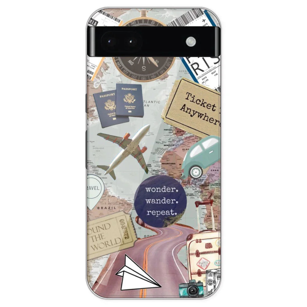 Travel Collage - Printed Silicone Case For Google Pixel 6A