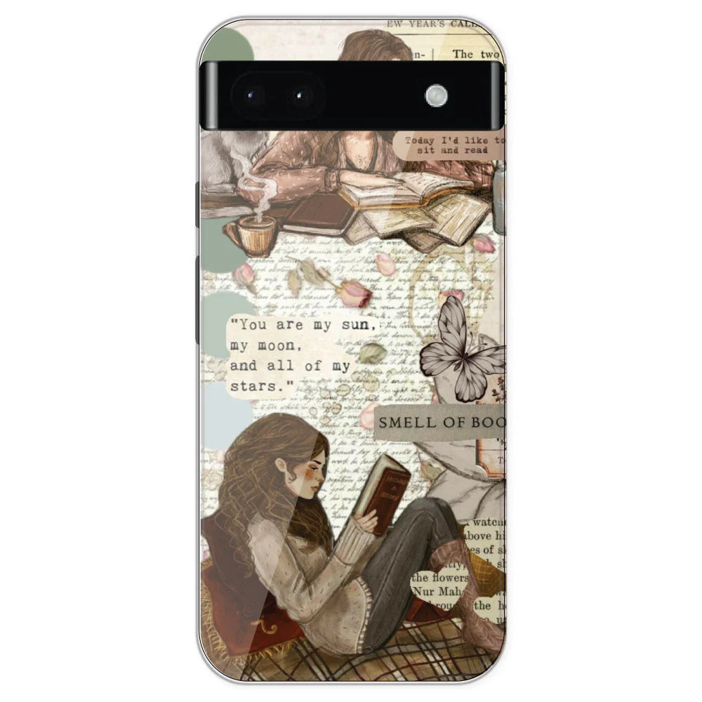 Book Collage - Printed Silicone Case For Google Pixel 6A
