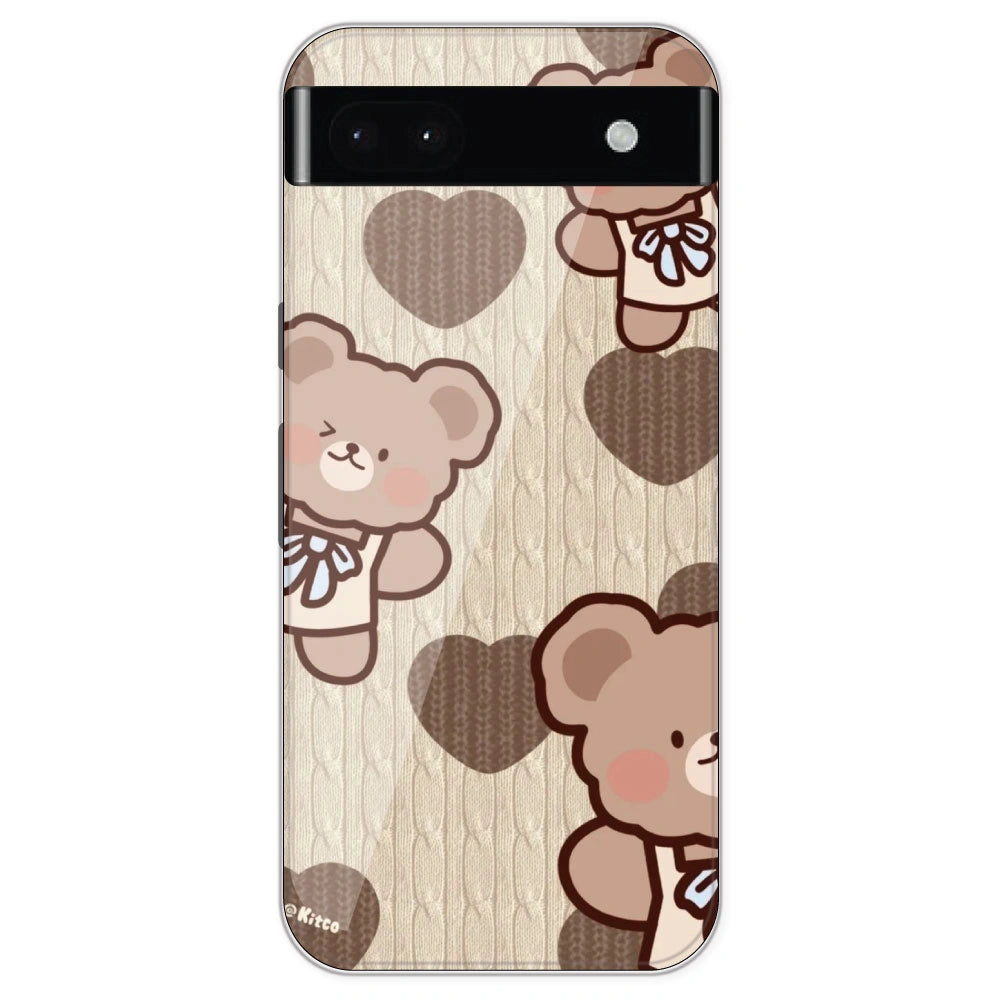 Teddy Heart - Printed Silicone Case For Google Pixel 6A