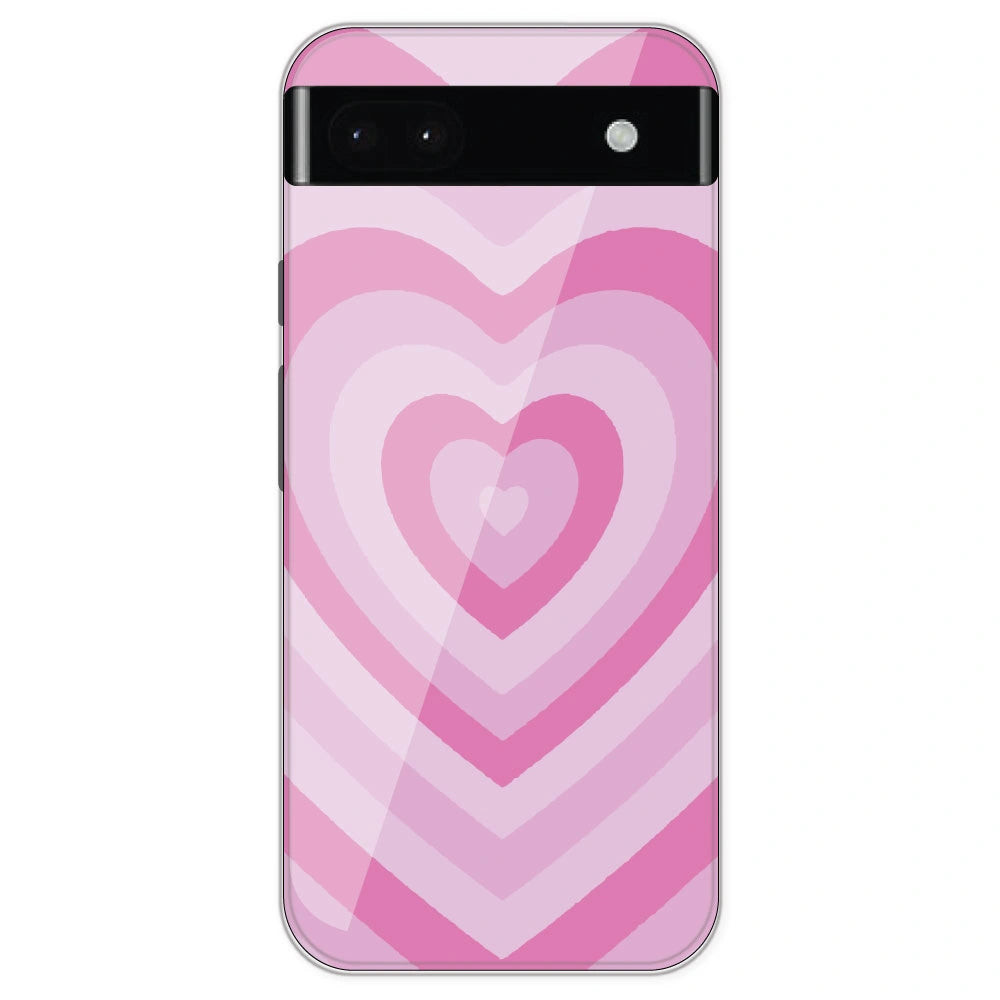 Pink Hearts - Printed Silicone Case For Google Pixel 6A