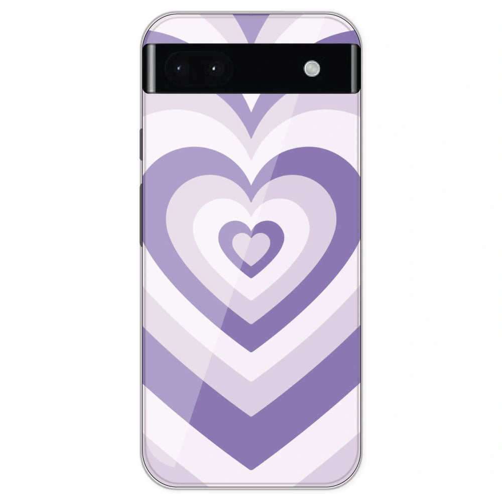 Dark Purple Hearts - Printed Silicone Case For Google Pixel 6A
