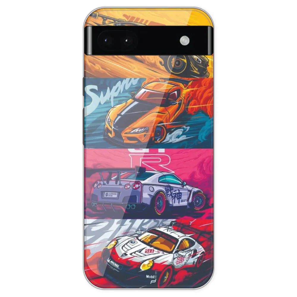Sports car - Printed Silicone Case For Google Pixel 6A
