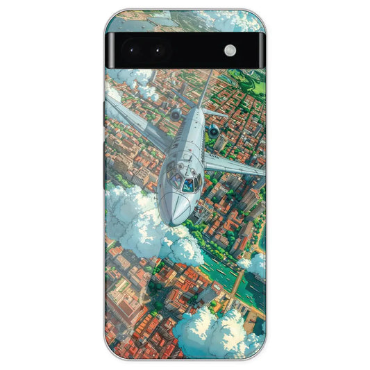 Flying Over City - Printed Silicone Case For Google Pixel 6A