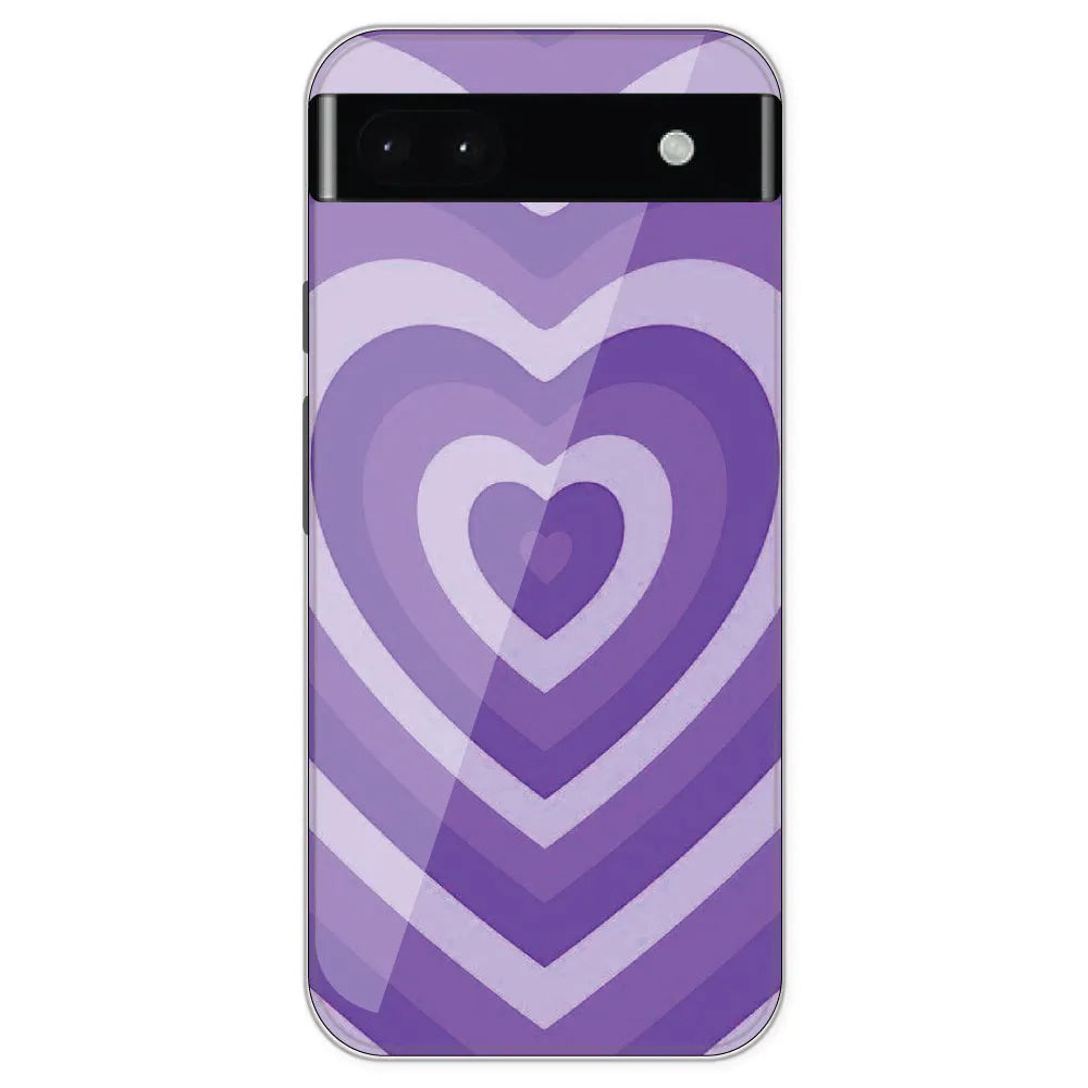 Purple Hearts - Printed Silicone Case For Google Pixel 6A