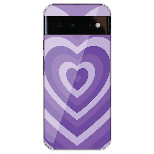 Purple Hearts - Printed Silicone Case For Google Pixel 6