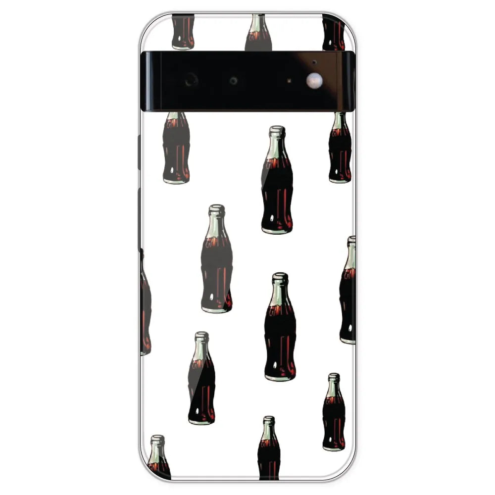 Soft Drinks - Clear Printed Silicone Case For Google Pixel 6