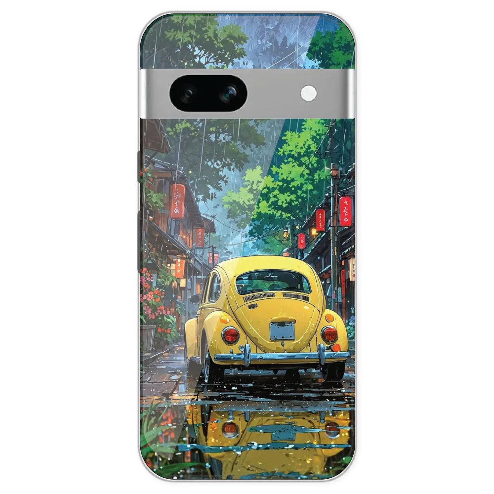 Yellow Bettle - Printed Silicone Case For Google Pixel 7A
