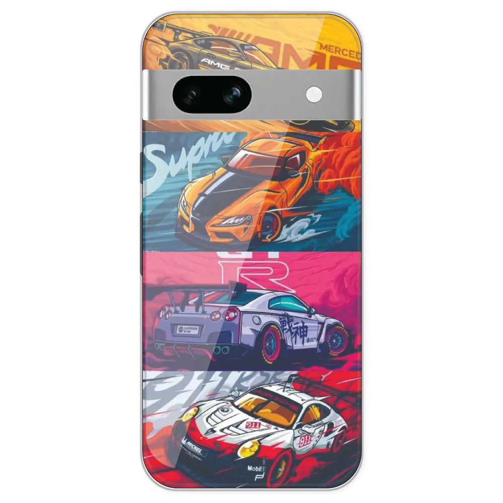 Sports car - Printed Silicone Case For Google Pixel 7A