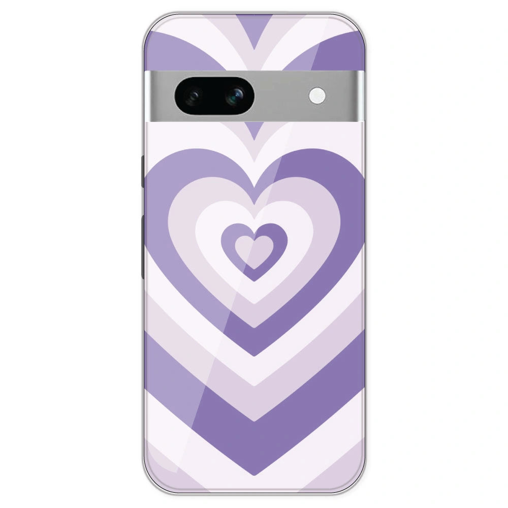 Dark Purple Hearts - Printed Silicone Case For Google Pixel 7A
